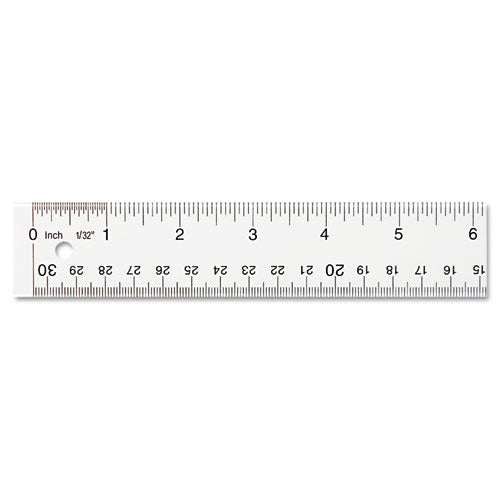 Clear Flexible Acrylic Ruler, Standard/metric, 12" Long, Clear.