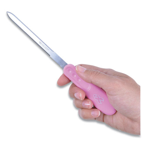 Pink Ribbon Stainless Steel Letter Opener, 9", Pink.