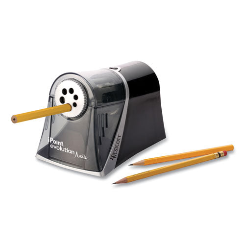 Ipoint Evolution Axis Pencil Sharpener, Ac-powered, 5 X 7.5 X 7.25, Black/silver.