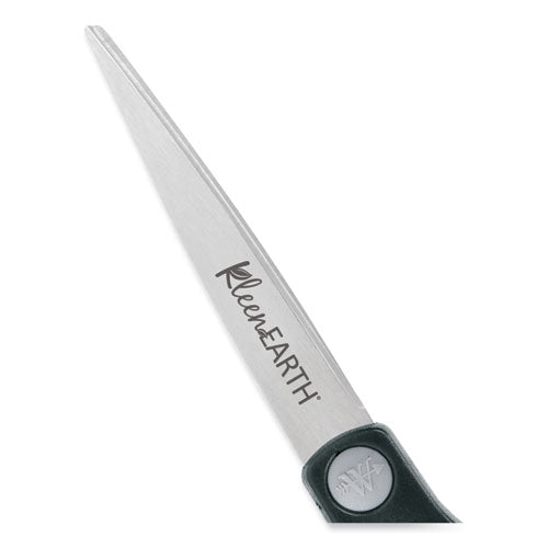 Kleenearth Soft Handle Scissors, 8" Long, 3.25" Cut Length, Straight Black/gray Handle.