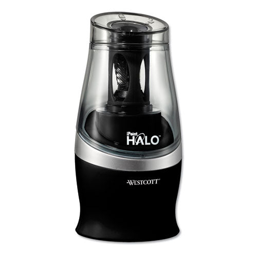 Halo Colored Pencil Non-stick Electric Sharpener, Ac-powered, 3.5 X 6.75, Black/silver.