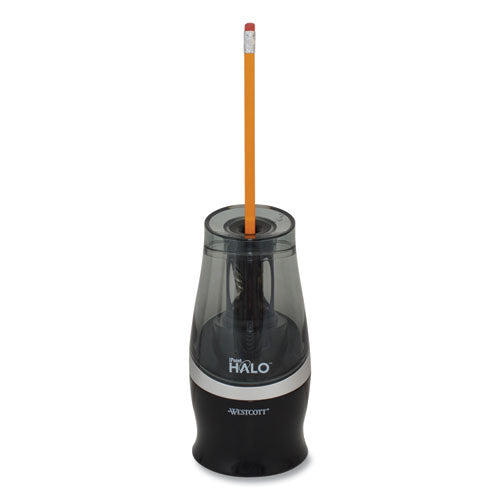 Halo Colored Pencil Non-stick Electric Sharpener, Ac-powered, 3.5 X 6.75, Black/silver.