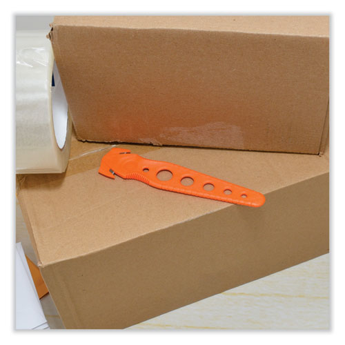 Safety Cutter, 1.2" Blade, 5.75" Plastic Handle, Orange, 5/pack