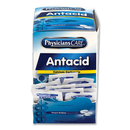 Antacid Calcium Carbonate Medication, Two-pack, 50 Packs/box.
