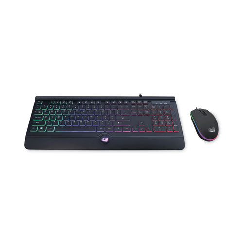 Backlit Gaming Keyboard And Mouse Combo, Usb, Black.