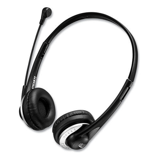 Xtream P2 Binaural Over The Head Headset With Microphone, Black.