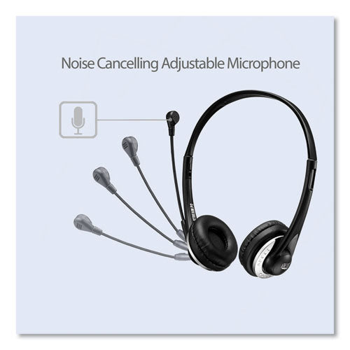 Xtream P2 Binaural Over The Head Headset With Microphone, Black.