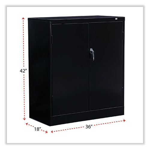 Standard Assembled Storage Cabinet, 36w X 18d X 42h, Black.