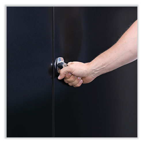 Standard Assembled Storage Cabinet, 36w X 18d X 42h, Black.