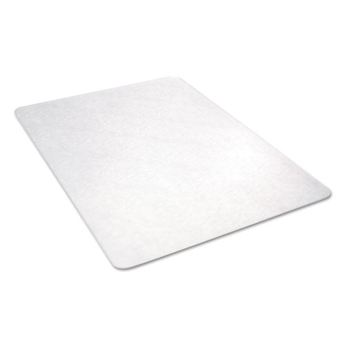 All Day Use Non-studded Chair Mat For Hard Floors, 46 X 60, Rectangular, Clear.