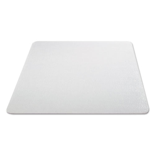 All Day Use Non-studded Chair Mat For Hard Floors, 46 X 60, Rectangular, Clear.