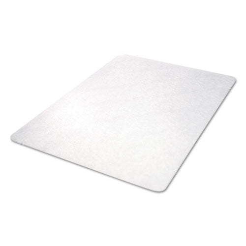 All Day Use Non-studded Chair Mat For Hard Floors, 46 X 60, Rectangular, Clear.
