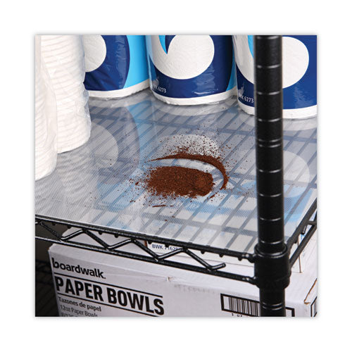 Shelf Liners For Wire Shelving, Clear Plastic, 36w X 18d, 4/pack.