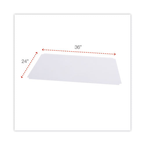 Shelf Liners For Wire Shelving, Clear Plastic, 36w X 24d, 4/pack.