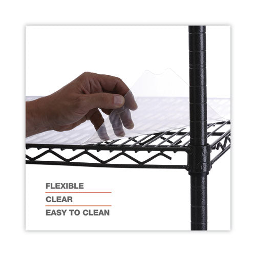 Shelf Liners For Wire Shelving, Clear Plastic, 48w X 24d, 4/pack.