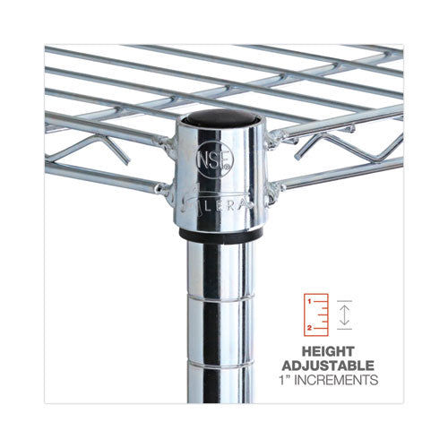 Residential Wire Shelving, Four-shelf, 36w X 14d X 54h, Silver.