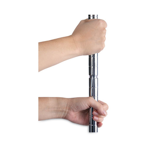 Residential Wire Shelving, Four-shelf, 36w X 14d X 54h, Silver.