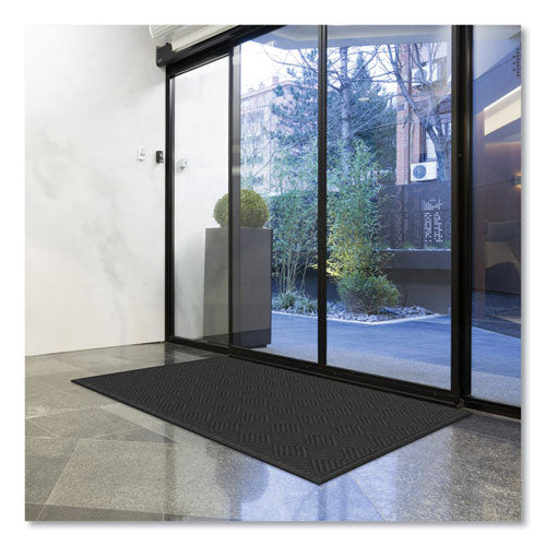 Ecomat Crosshatch Entry Mat, 48 X 72, Charcoal.