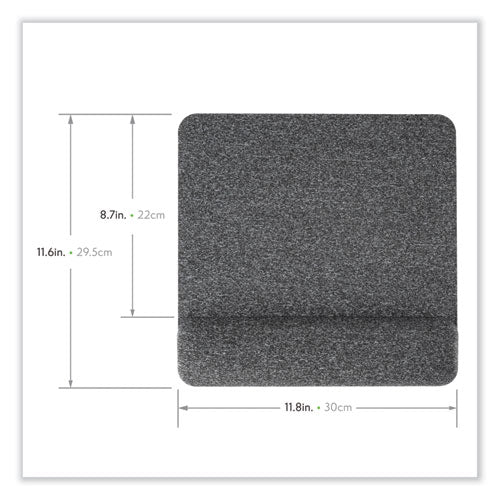 Premium Plush Mouse Pad, 11.8 X 11.6, Gray.