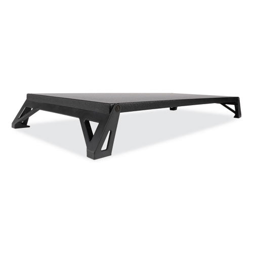 Lo Riser Monitor Stand, For 32" Monitors, 24" X 11" X 2" To 3", Black, Supports 30 Lb.
