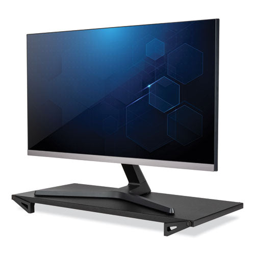 Lo Riser Monitor Stand, For 32" Monitors, 24" X 11" X 2" To 3", Black, Supports 30 Lb.