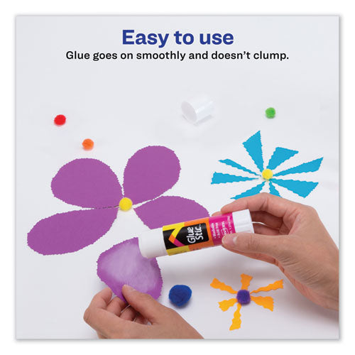 Permanent Glue Stic, 1.27 Oz, Applies White, Dries Clear.