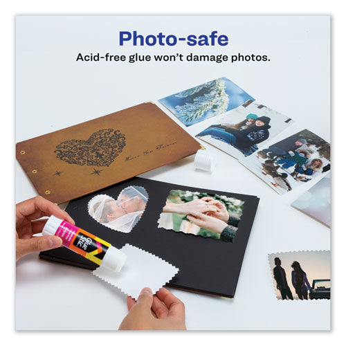 Permanent Glue Stic, 1.27 Oz, Applies White, Dries Clear.