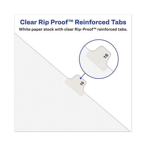 Avery-style Preprinted Legal Side Tab Divider, 26-tab, Exhibit I, 11 X 8.5, White, 25/pack, (1379).