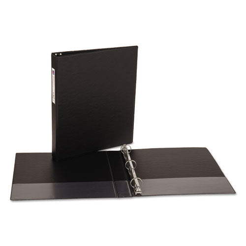 Economy Non-view Binder With Round Rings, 3 Rings, 1" Capacity, 11 X 8.5, Black, (4301).