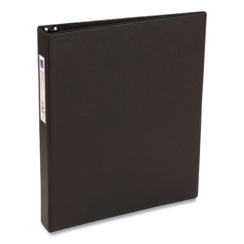 Economy Non-view Binder With Round Rings, 3 Rings, 1" Capacity, 11 X 8.5, Black, (4301).