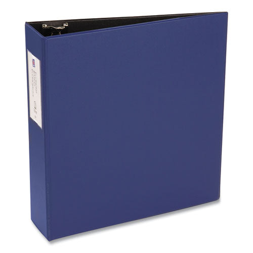 Economy Non-view Binder With Round Rings, 3 Rings, 3" Capacity, 11 X 8.5, Blue, (4600).
