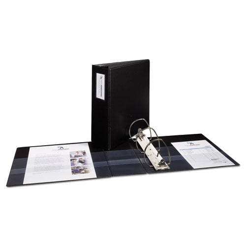 Durable Non-view Binder With Durahinge And Ezd Rings,3 Rings, 4" Capacity, 11 X 8.5, Black, (8802)