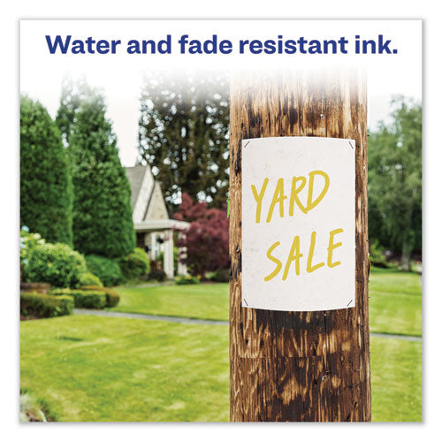 Marks A Lot Large Desk-style Permanent Marker, Broad Chisel Tip, Yellow, Dozen (8882).