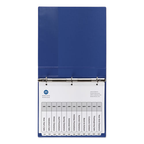 Customizable Toc Ready Index Black And White Dividers, 12-tab, Jan. To Dec., 11 X 8.5, 1 Set.