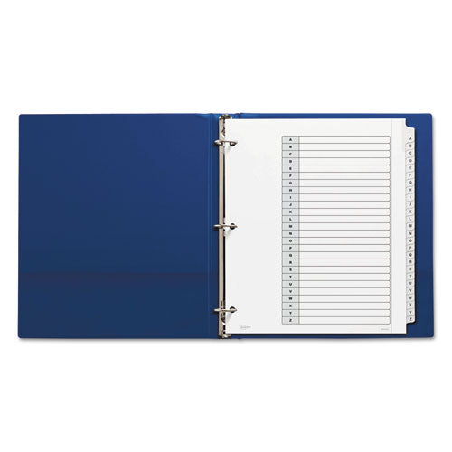 Customizable Toc Ready Index Black And White Dividers, 26-tab, A To Z, 11 X 9.25, 1 Set.
