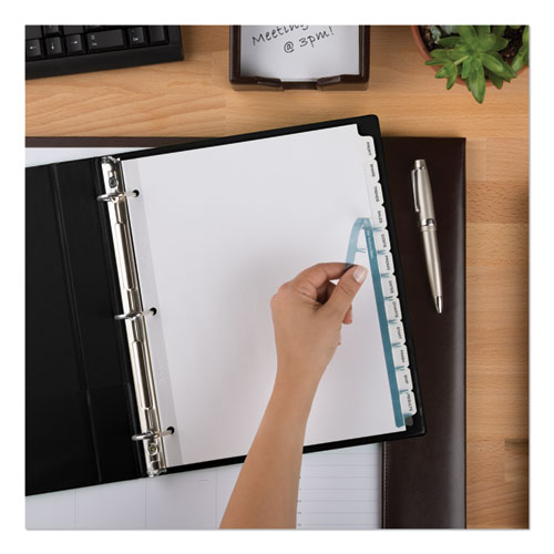 Print And Apply Index Maker Clear Label Dividers, 12-tab, White Tabs, 11 X 8.5, White, 1 Set.