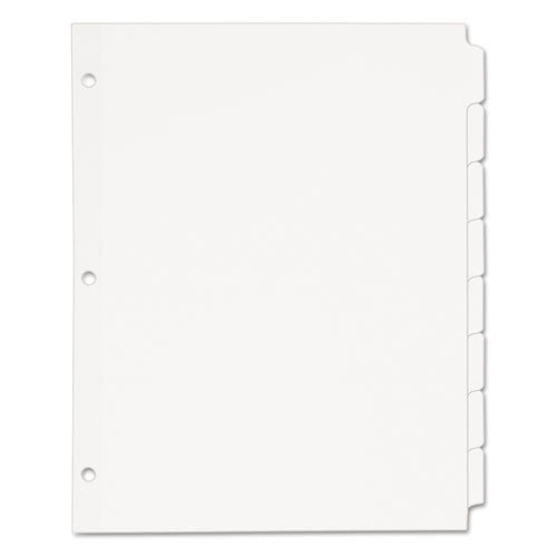 Write And Erase Plain-tab Paper Dividers, 8-tab, 11 X 8.5, White, 24 Sets.