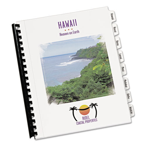 Customizable Print-on Dividers, Unpunched, 8-tab, 11 X 8.5, White, 5 Sets.