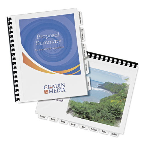 Customizable Print-on Dividers, Unpunched, 8-tab, 11 X 8.5, White, 5 Sets.