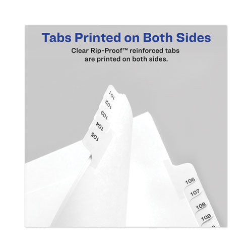 Avery-style Preprinted Legal Bottom Tab Dividers, 26-tab, Exhibit S, 11 X 8.5, White, 25/pack.