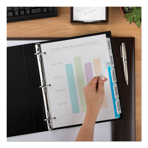 Print And Apply Index Maker Clear Label Plastic Dividers W/printable Label Strip,5-tab, 11 X 8.5, Frosted Clear Tabs, 5 Sets