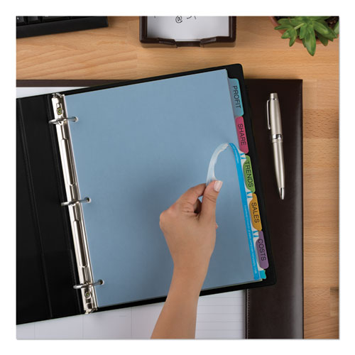Print And Apply Index Maker Clear Label Plastic Dividers With Printable Label Strip,5-tab, 11 X 8.5, Assorted Tabs, 5 Sets