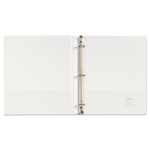 Durable View Binder With Durahinge And Slant Rings, 3 Rings, 0.5" Capacity, 11 X 8.5, White.