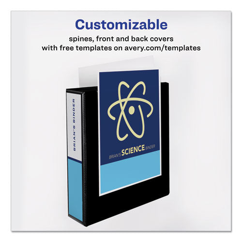 Durable View Binder With Durahinge And Slant Rings, 3 Rings, 2" Capacity, 11 X 8.5, Black.