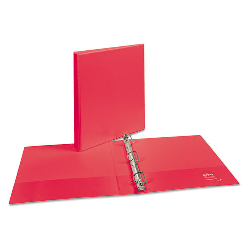 Durable View Binder With Durahinge And Slant Rings, 3 Rings, 1" Capacity, 11 X 8.5, Coral.