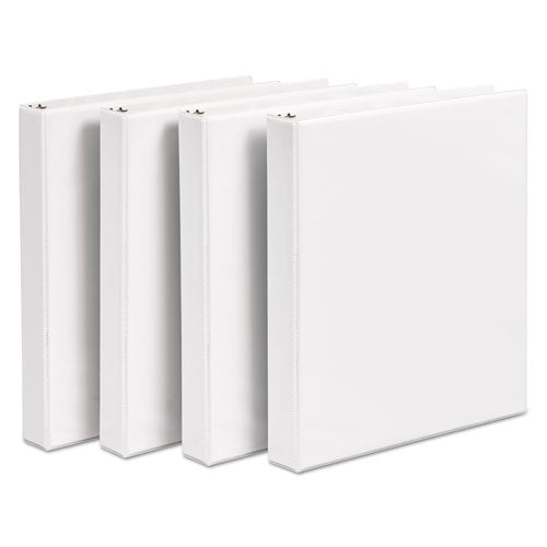 Durable View Binder With Durahinge And Slant Rings, 3 Rings, 1" Capacity, 11 X 8.5, White, 4/pack.