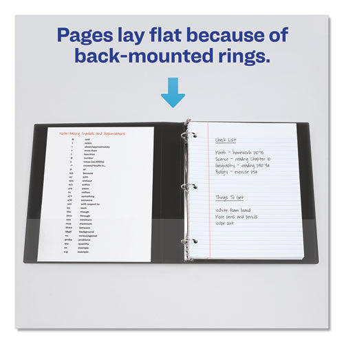 Showcase Economy View Binders With Slant Rings, 3 Rings, 2" Capacity, 11 X 8.5, Black.