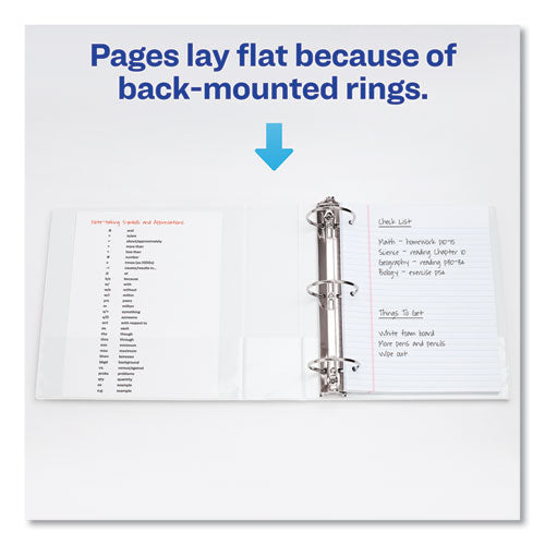 Showcase Economy View Binders With Slant Rings, 3 Rings, 3" Capacity, 11 X 8.5, White.