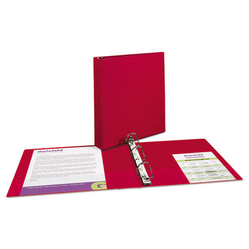 Durable Non-view Binder With Durahinge And Slant Rings, 3 Rings, 1.5" Capacity, 11 X 8.5, Red.