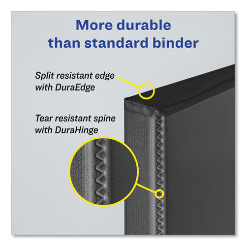 Durable Non-view Binder With Durahinge And Slant Rings,3 Rings, 1" Capacity, 11 X 8.5, Black